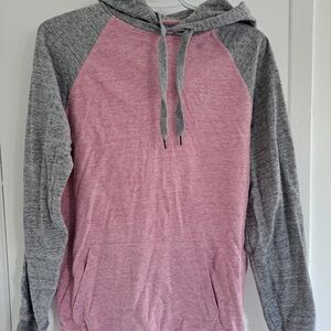 Pink and Gray Women's Hoodie
